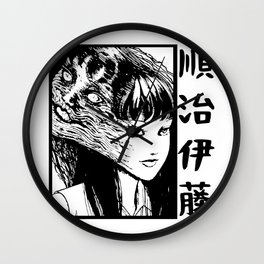 JUNJI ITO - SAD JAPANESE ANIME AESTHETIC Wall Clock | Junjiito, Anime, Curated, Drawing, Aesthetic, Japanese, Sad 