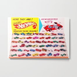 1970's Original Hot Wheels Redline Toy Department Store Display Poster Metal Print | Redline, Toys, Wallart, Vintage, Children, Treasurehunts, Classiccars, Photo, Poster, Bedroom 