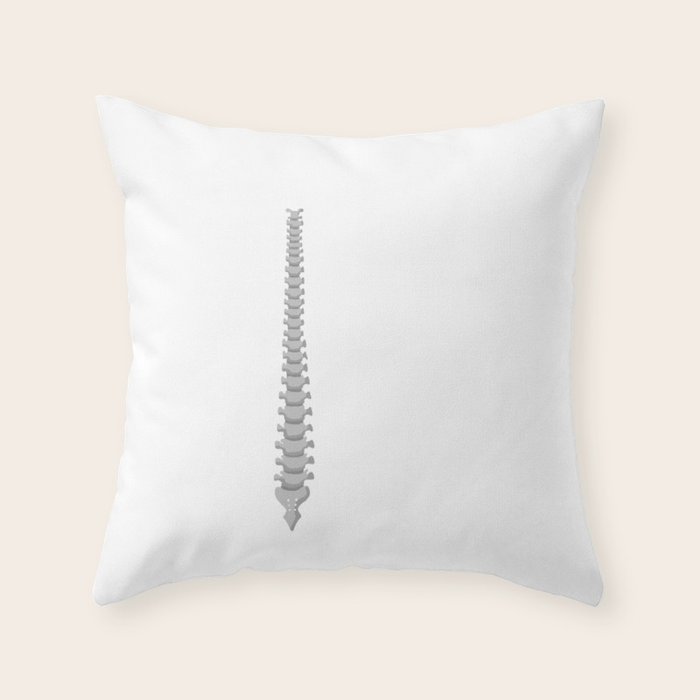 Back Fractured Spinal Fusion Patient Bionic Spine Throw Pillow by creativedesigner Society6