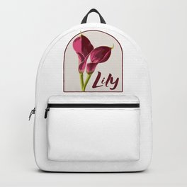 Lily Painting Backpack | Flower, Striking, Nature, Simpleflowers, Greenandred, Flowers, Earth, Modern, Pretty, Lily 
