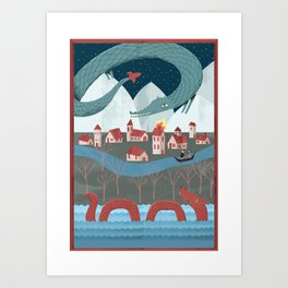 Mythical Monsters Art Print