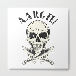 Aargh - anchor Metal Print | Graphicdesign, Pirate, Sailing, Ship, Feitanskull, Carribeansea, Anchor, Pirates, Pirateskull, Ocean 