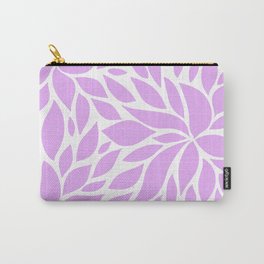 Bloom - lavender Carry-All Pouch | Urple, Purplehomedecor, Modern, Abstract, Purple, Peppermintcreek, Bloom, Flower, Flowerpetals, Graphicdesign 