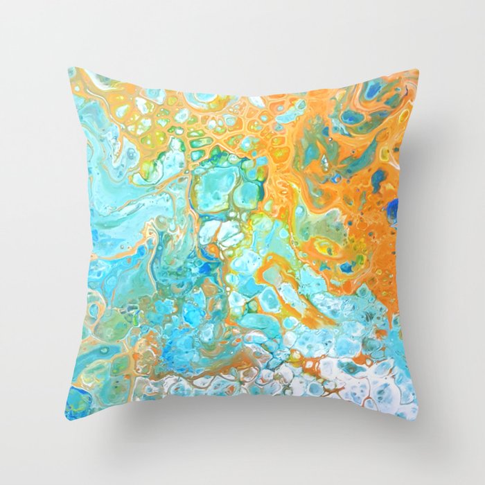 Cool Summer colors Throw Pillow