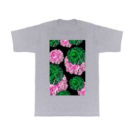 ROSES ROSES CABBAGE ROSES PINK AND GREEN PATTERN T Shirt | Landscape, Rosecollage, Roses, Circleshape, Pink, Green, Flower, Pinkroses, Rosepattern, Collage 