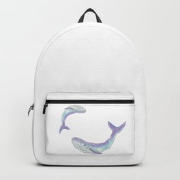 Magical mom and baby whale Backpack | Love, Children, Nature, Digital, Sketch, Animal, Beautiful, Unicorncolors, Underwater, Whales 