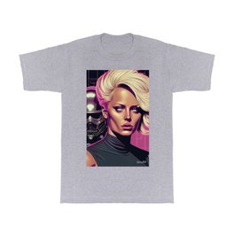 Alternative Judy Jetson  T Shirt | Digital, Street Art, Aerosol, Illustration, Voidpunk, Space, Yaged, Acrylic, Cosmic, Pink 