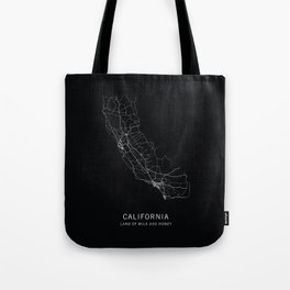 California State Road Map Tote Bag