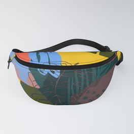 Tropical Palm Leaves Modern Colorful Pattern Fanny Pack
