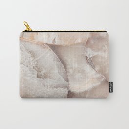 White Quartz Crystal Art Carry-All Pouch | Beigemarble, Minimalistart2021, Minimalistmarble, Whitequartz, Highenddupes2021, Uniquehomepieces, Peachmarble, Newmarbledesigns, Marblekitchen, Minimalistcouture 
