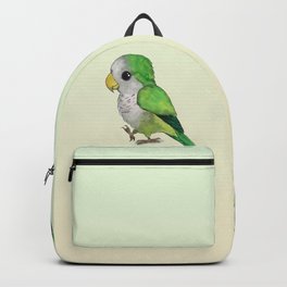 Very cute green parrot Backpack | Parrot, Quakerparrot, Parakeet, Drawing, Verycute, Watercolor, Monkparakeet, Cute, Lovely, Pet 