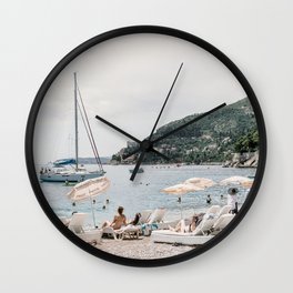 Italian Mix & Match Series | Mediterranean Sea Beach, Nautical | Vintage Summer Travel Photograph Wall Clock | Italy, Ocean, Color, Sea, Pastel, Photo, Europe, Christmas, Nautical, Vintage 