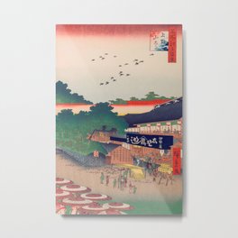 Ueno Yamashita Tokyo Vintage Ukiyo-e Japanese Art Metal Print | Yamashita, Ukiyoe, Zen, Ancient, Tokyo, Oriental, Vintage, Ukiyo E, 100Viewsofedo, Ueno 