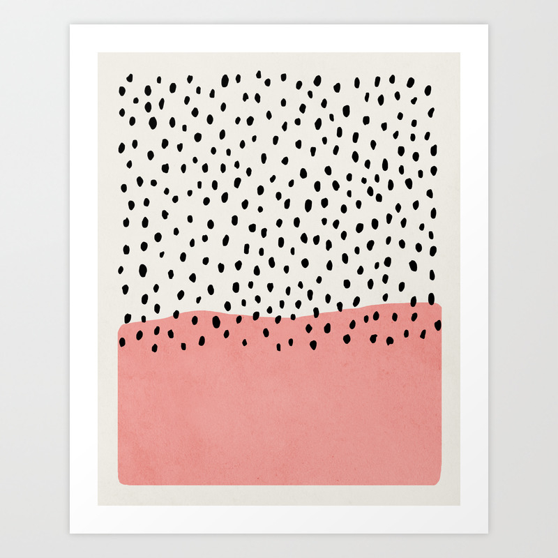Rain Abstract Mid Century Modern Kids Wall Art Nursery Room Art