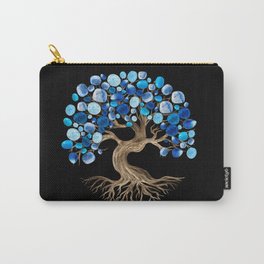 Tree of Life - Blue Tumbled Gemstones  Carry-All Pouch