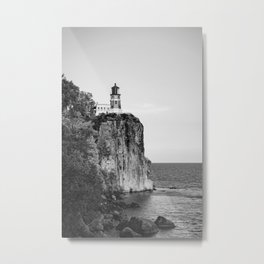 Split Rock Lighthouse Metal Print | Black And White, Lighthouse, Landscape, Travel, Minnesota, Outdoors, Lake Superior, Great Lakes, Architecture, Scenic 