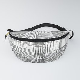 Parallel and perpendicular pencil lines "Paper drawings / paintings" Fanny Pack