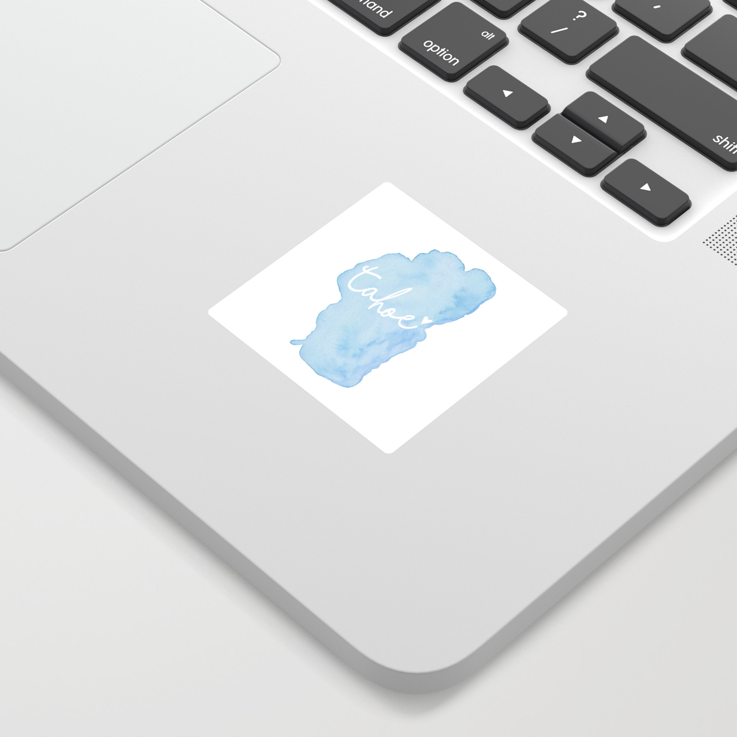 Shoreline Shape Of Lake Tahoe Sticker By Hellotahoe Society6