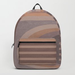 Undecided - A Geometric Art Piece Backpack | Vintage, Curves, Hippie, Stripes, Texture, Modern, Minimal, Decor, Digital, Dark 