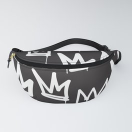 tags seamless pattern. Fashion black and white graffiti hand drawing design texture in hip hop street art style Fanny Pack