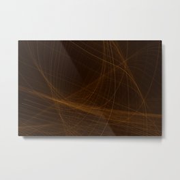 Abstract Light - Volume 2 Metal Print | Lowexposure, Photo, Professional, Linear, Gold, Light, Fancy, Lines, Long Exposure, Orange 