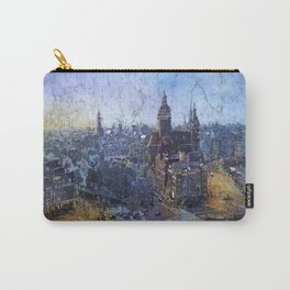 Downtown medieval Amsterdam, Netherlands at sunset. Carry-All Pouch