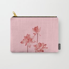 Three Lotos Flowers pink Design Carry-All Pouch