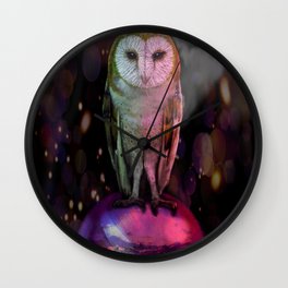 Labyrinth Owl Wall Clock | Curated, Digital, Popart, Jimhenson, Labyrinth, Acrylic, Ink, Animal, Magic, Crystal 