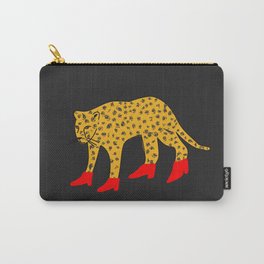 Red Boots Carry-All Pouch | Pattern, Vector, Curated, Graphicdesign, Leopardprint, Red, Animalprint, Funny, Digital, Black And White 