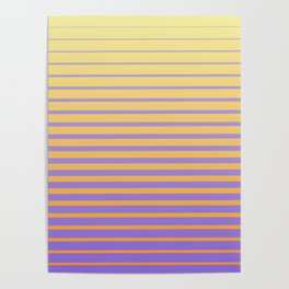 Spring Flowers Sunrise - Abstract Soft Pastel Purple Lavender Yellow Gold Striped Gradient  Poster