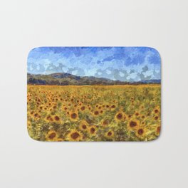 Vincent Van Gogh Sunflowers Badematte
