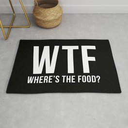 WTF Rug | Food, Dinner, Digital, Foodie, Question, Snack, Eat, Whereisthefood, Graphicdesign, Love 