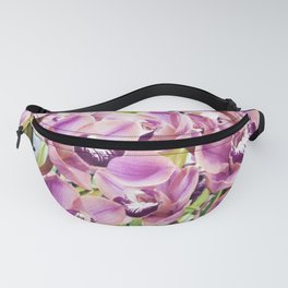 Botanical organic lilac purple orchid floral photo Fanny Pack