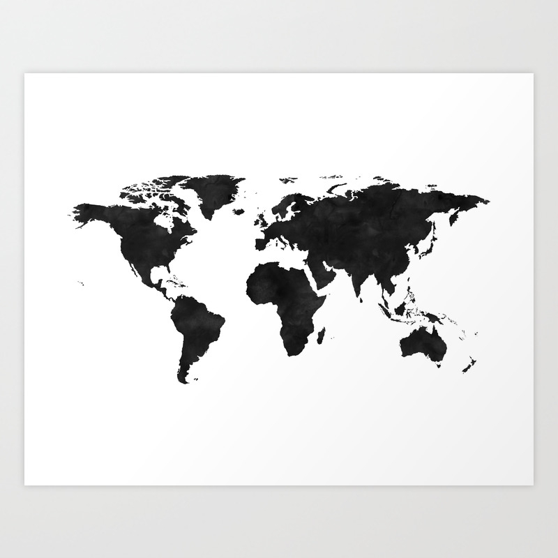 World Map Wall Art World Map Canvas World Map Print World Map