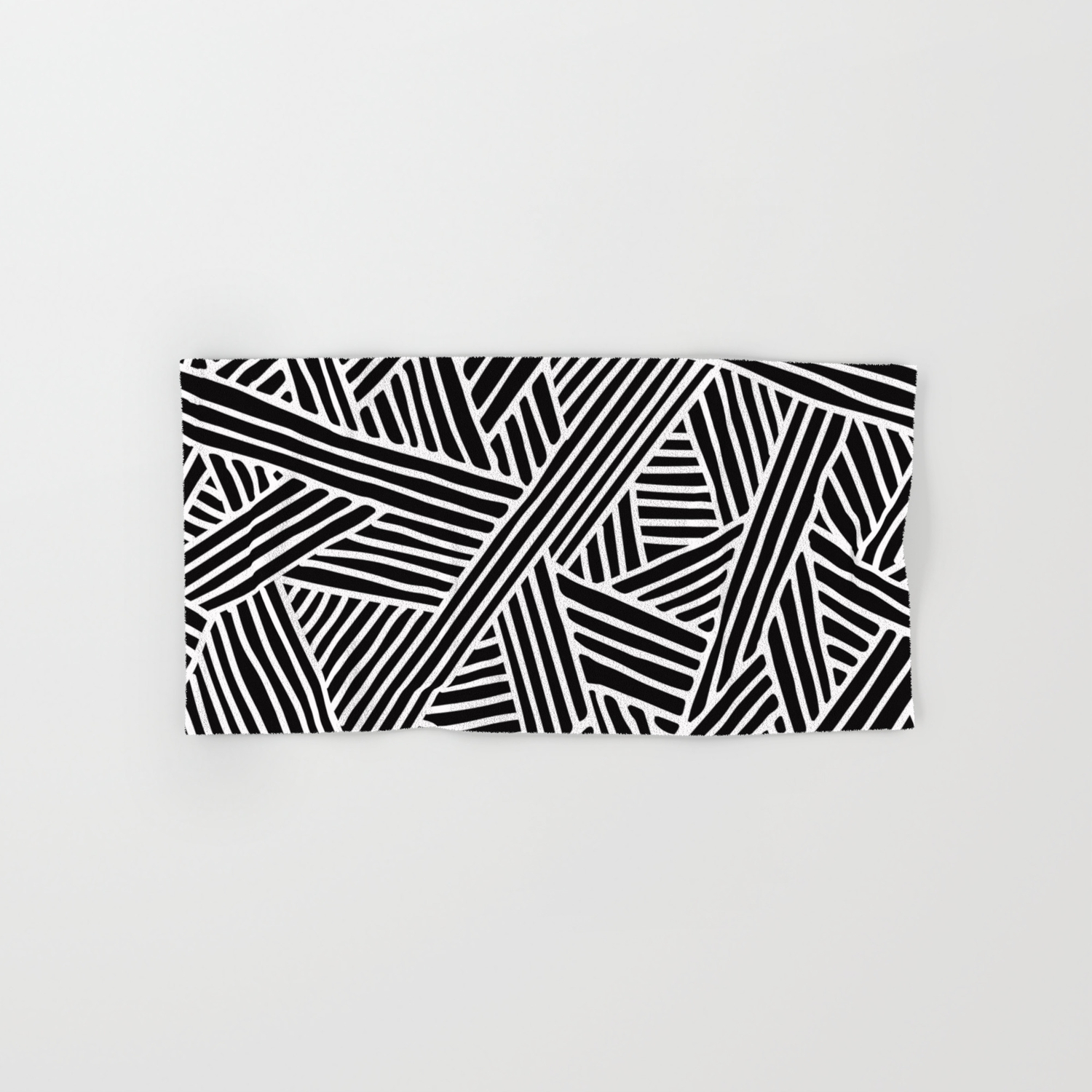 Abstract Black White Lines And Triangles Pattern Mix And Match