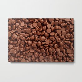 Delicious milk chocolate chips Metal Print | Chocolatechip, Photo, Chocolate, Treat, Baking, Chocolatey, Milkchocolate, Chocolatechips, Chocolatedrop, Milkchocolatechips 