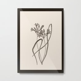 Above the grass Metal Print | Line, Pattern, Nature, Plant, Drawing, Art, Lines, Floral, Graphicdesign, Branch 