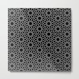 Beautiful Pattern #32 Arabic Geometry White over Black Metal Print | Blancoynegro, Pattern, Arabic, Geometry, Black, Bandw, Negro, Mezquita, Geometric, Mosque 