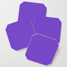 From The Crayon Box Purple Heart - Bright Purple Solid Color / Accent Shade / Hue / All One Colour Coaster