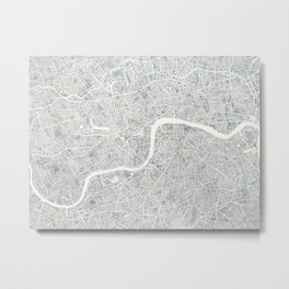 City Map London watercolor map Metal Print | Buckinghampalace, Architecture, Black And White, Abstract, Urban, Riverthames, Summitridge, London, Gray, British 