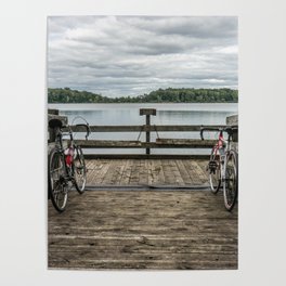Bikes on the pier Poster