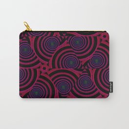 Uneasy About You Carry-All Pouch | Graphicdesign, Circle, Triangle, Spiral, Psychedelic, Stoner, Digital, Red, Pattern, Purple 