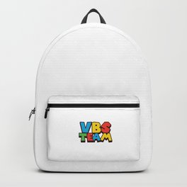 VBS Team Funny Vacation Bible School Christian Camp Humor Gift Pun Design Backpack | Sundayschool, Easter, Ministry, Christian, Teaching, Educational, Youthcamp, Prayer, Camping, Bible 