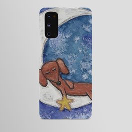 Dachshund on the Moon Android Case