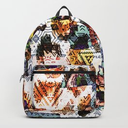 Ethnic design Backpack | Ethnic, Colorful, Seamless, African, Pattern, Bright, Geometric, Drawn, Graffiti, Boho 