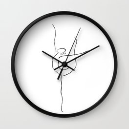 Ispiration ballerina Wall Clock | Ballet, Ballerina, Line, Lady, Minimalist, Woman, Minimalism, Simple, Ink, Girl 