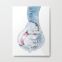 Baby elephant and his mother Metal Print | Watercolor, Nurseryelephant, Babyelephant, Loveart, Painting, Elephantlove, Motherelephant, Elephantart, Elephantfamily 