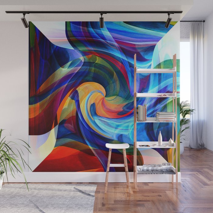 This Kiss Digital Abstract Art By Annie Zeno Wall Mural By