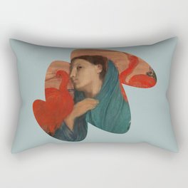 Young Woman with Ibis - Degas | Abstract Art History Rectangular Pillow