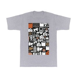 Colorful Camera Collection T Shirt | Graphicdesign, Abstract, Camerapattern, Montage, Cartooncamera, Drawing, Retrocameras, Bucketlist, Pattern, Travel 